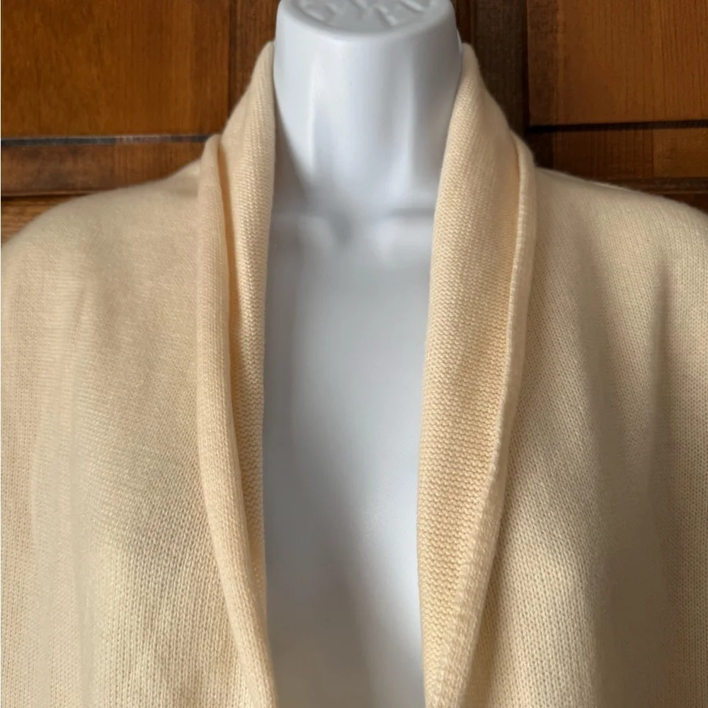 Banana Republic Cream Open Front Cashmere Sweater Medium